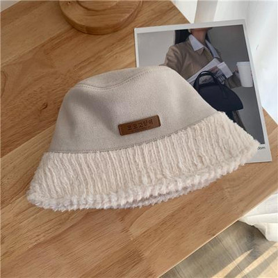 Novi šešir 2022. Ženska jesenska i zimska modna ribarska kapa s podebljanim toplim krznom, korejska verzija, svestrani šešir s krpom od brušene kože
