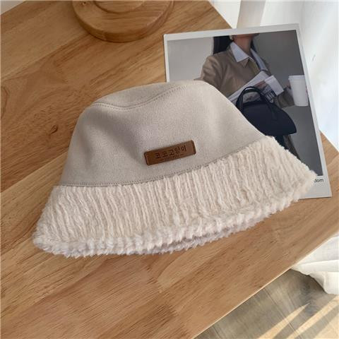 Novi šešir 2022. Ženska jesenska i zimska modna ribarska kapa s podebljanim toplim krznom, korejska verzija, svestrani šešir s krpom od brušene kože