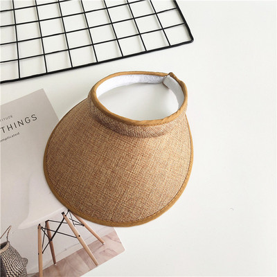 2023 noi femei cu viziere de vară pălărie pliabilă pălărie de soare cu boruri largi pălărie de plajă pălării de paie chapeau pentru plajă șapci cu protecție UV