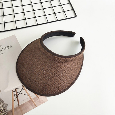 2023 noi femei cu viziere de vară pălărie pliabilă pălărie de soare cu boruri largi pălărie de plajă pălării de paie chapeau pentru plajă șapci cu protecție UV