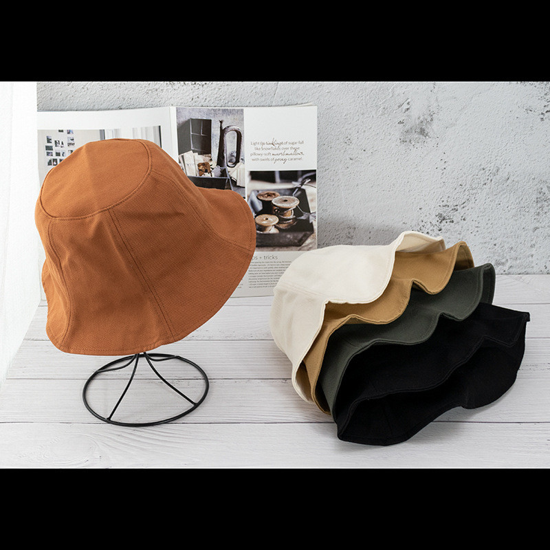 Modni pamučni šeširi Falbala Ženski panama šešir za zaštitu od sunca Ženski šešir za sunčanje Vanjski ribarski šešir Kapa za plažu Jesenski putni šešir