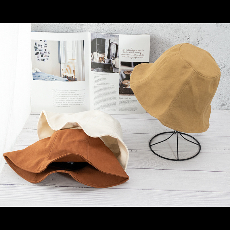 Modni pamučni šeširi Falbala Ženski panama šešir za zaštitu od sunca Ženski šešir za sunčanje Vanjski ribarski šešir Kapa za plažu Jesenski putni šešir