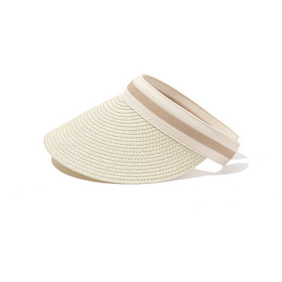 Ljetni prazni šešir za sunčanje Ženski sklopivi slamnati šeširi za plažu Širokog oboda Ženska modna ležerna kapa sa šiltom
