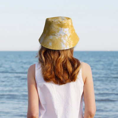 Neutralni dvostrani nosivi šešir s tie dye ribarskim šeširom s otisnutim tiskom Štitnik za sunce