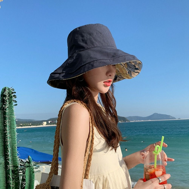 Kapa Kapa s printom Šešir za sunčanje otporan na ultraljubičasto zračenje Zaštita od sunca Ženski šešir s kantom Šešir s dvije strane Šešir za sunčanje Šešir za umivaonik