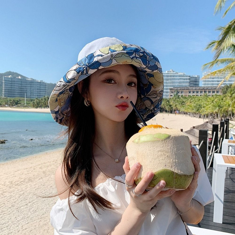 Kapa Kapa s printom Šešir za sunčanje otporan na ultraljubičasto zračenje Zaštita od sunca Ženski šešir s kantom Šešir s dvije strane Šešir za sunčanje Šešir za umivaonik