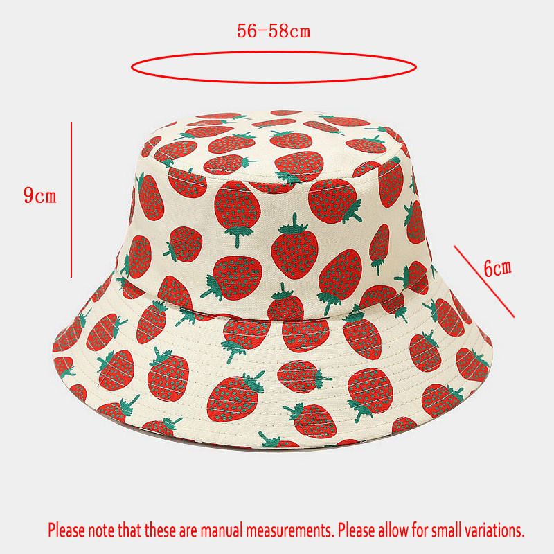 Nový roztomilý jahodový klobúk s potlačou ananásu, rybársky klobúk, opaľovací krém, ochrana pred slnkom, vonkajší obojstranný letný klobúk Panama