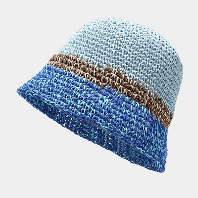 LDSLYJR 2022 pamučni patchwork šešir u boji, kapa za sunčanje na otvorenom, za putovanja na otvorenom, za žene 125