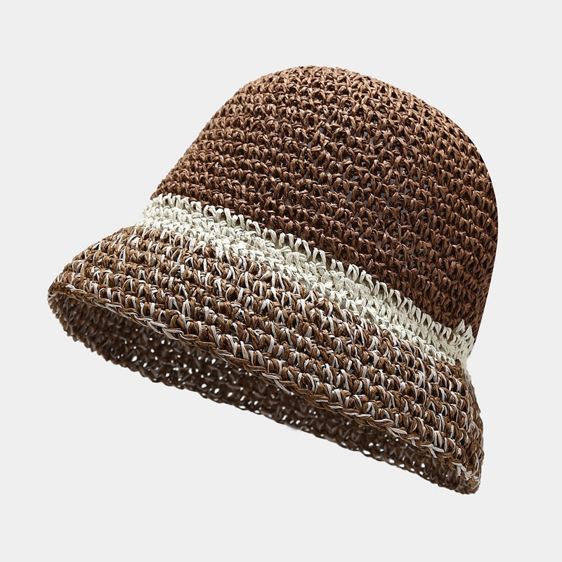 LDSLYJR 2022 pamučni patchwork šešir u boji, kapa za sunčanje na otvorenom, za putovanja na otvorenom, za žene 125