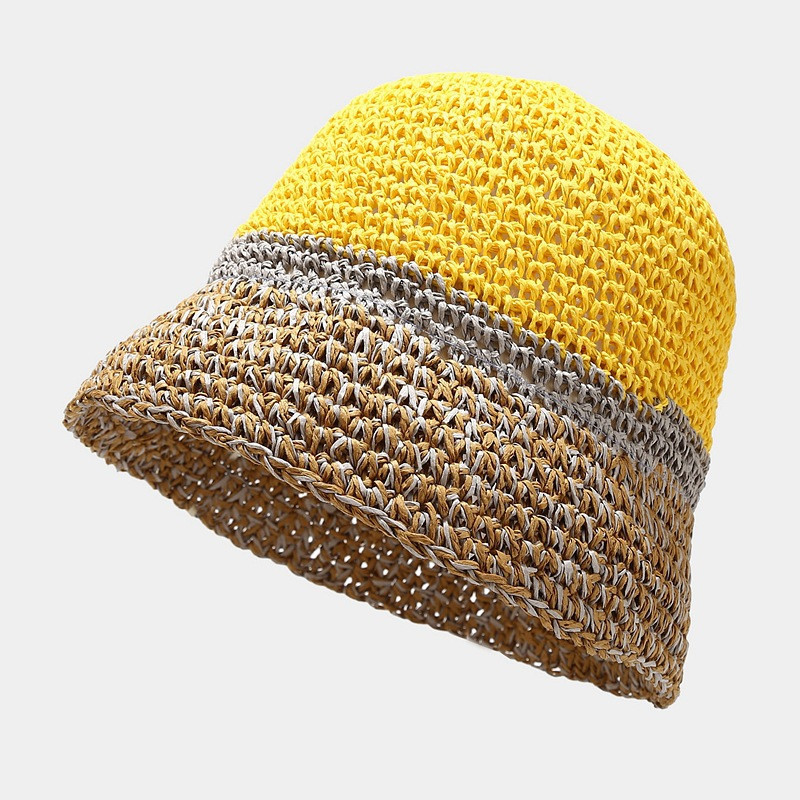 LDSLYJR 2022 pamučni patchwork šešir u boji, kapa za sunčanje na otvorenom, za putovanja na otvorenom, za žene 125