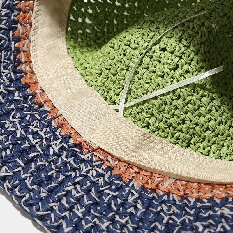 LDSLYJR 2022 pamučni patchwork šešir u boji, kapa za sunčanje na otvorenom, za putovanja na otvorenom, za žene 125