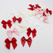 50kom Mašna od satenske vrpce DIY Dodaci za dekoraciju Točkasti otisnuti cvijet od vrpce 45 MM Mašna od satenske vrpce sa zlatnim rubom 5/8"