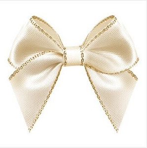 50kom Mašna od satenske vrpce DIY Dodaci za dekoraciju Točkasti otisnuti cvijet od vrpce 45 MM Mašna od satenske vrpce sa zlatnim rubom 5/8"