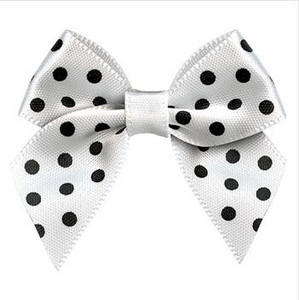 50kom Mašna od satenske vrpce DIY Dodaci za dekoraciju Točkasti otisnuti cvijet od vrpce 45 MM Mašna od satenske vrpce sa zlatnim rubom 5/8"