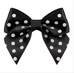 50kom Mašna od satenske vrpce DIY Dodaci za dekoraciju Točkasti otisnuti cvijet od vrpce 45 MM Mašna od satenske vrpce sa zlatnim rubom 5/8"