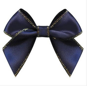 50kom Mašna od satenske vrpce DIY Dodaci za dekoraciju Točkasti otisnuti cvijet od vrpce 45 MM Mašna od satenske vrpce sa zlatnim rubom 5/8"