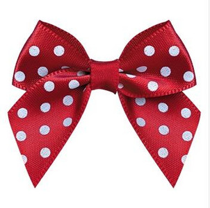 50kom Mašna od satenske vrpce DIY Dodaci za dekoraciju Točkasti otisnuti cvijet od vrpce 45 MM Mašna od satenske vrpce sa zlatnim rubom 5/8"