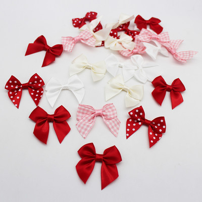 50kom Mašna od satenske vrpce DIY Dodaci za dekoraciju Točkasti otisnuti cvijet od vrpce 45 MM Mašna od satenske vrpce sa zlatnim rubom 5/8"