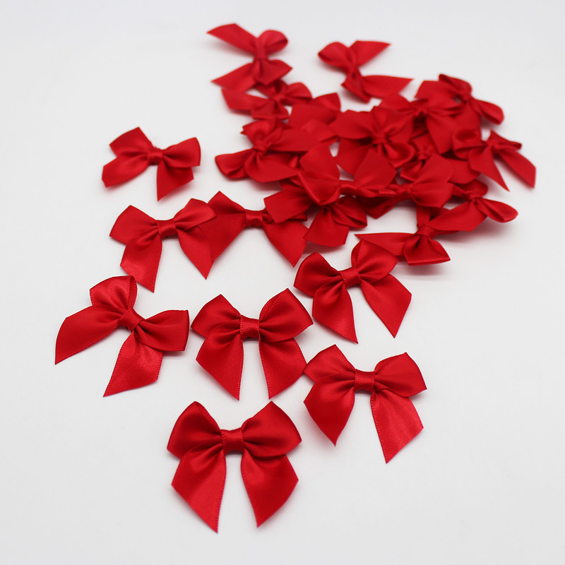 50kom Mašna od satenske vrpce DIY Dodaci za dekoraciju Točkasti otisnuti cvijet od vrpce 45 MM Mašna od satenske vrpce sa zlatnim rubom 5/8"