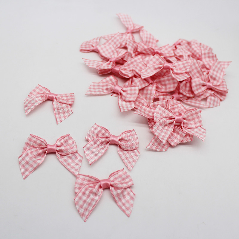 50kom Mašna od satenske vrpce DIY Dodaci za dekoraciju Točkasti otisnuti cvijet od vrpce 45 MM Mašna od satenske vrpce sa zlatnim rubom 5/8"