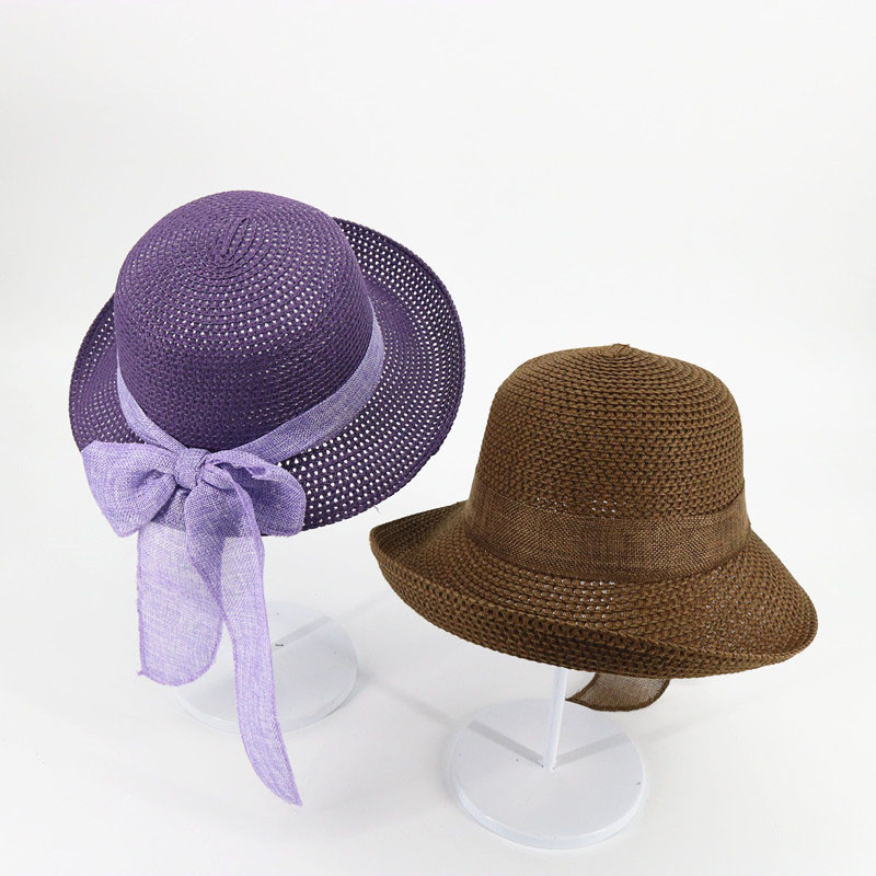 Novi modni ravni šešir za sunce Ženski ljetni slamnati šeširi s mašnom za žene Pokrivala za plažu 6 boja chapeau femme Poklon