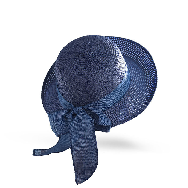 Novi modni ravni šešir za sunce Ženski ljetni slamnati šeširi s mašnom za žene Pokrivala za plažu 6 boja chapeau femme Poklon