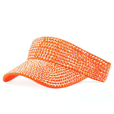 Šeširi Ženski ljetni šešir s umetnutim dijamantima Prazan cilindar Šešir sa suncobranom Mrežasta crvena modna krema za sunčanje Toples kapa Ins Tide Šešir za sunčanje