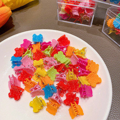 20 vnt. Drugelis mažos plaukų segtukai, letenos, mergaitės, mielos saldainių spalvos, gėlių meškiukas, plaukų segtukas vaikams, plaukų segtukai, plaukų priedai