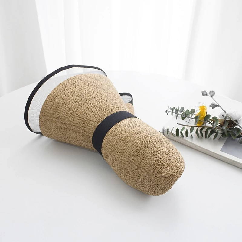 2021 la modă plasă splice vizor ocazional pălărie de paie maree culoare solidă vacanță în aer liber pălărie de plajă pălărie de vară