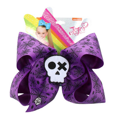 CN 7 " Jojo mašne za djevojčice/Jojo Siwa velike mašne za djevojčice za Noć vještica sa kopčama, ručno rađeni dodaci za kosu