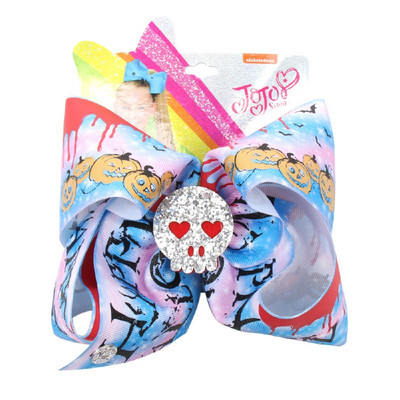 CN 7 " Jojo mašne za djevojčice/Jojo Siwa velike mašne za djevojčice za Noć vještica sa kopčama, ručno rađeni dodaci za kosu