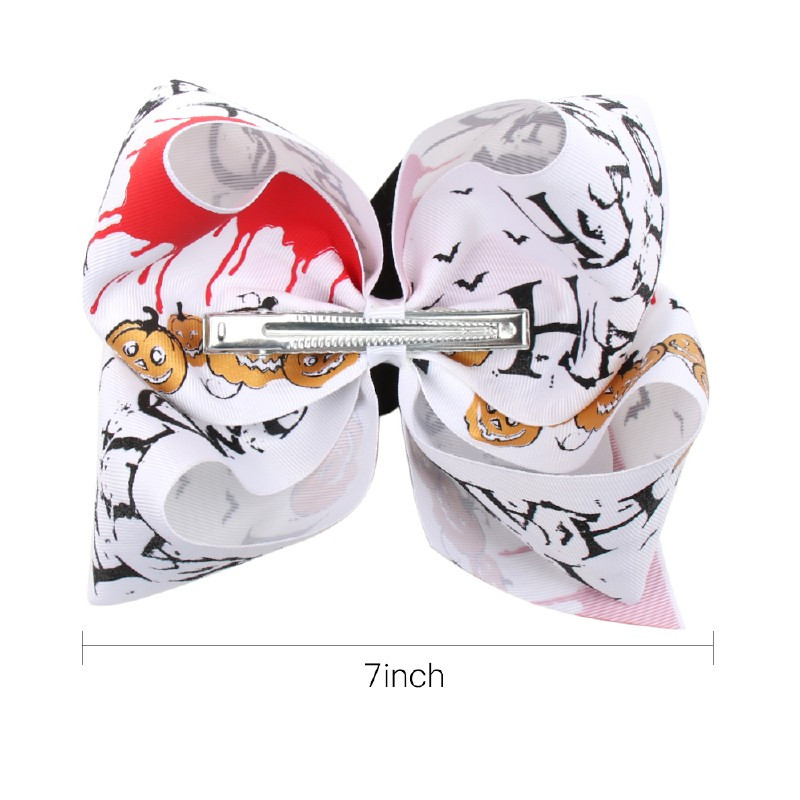 CN 7 " Jojo mašne za djevojčice/Jojo Siwa velike mašne za djevojčice za Noć vještica sa kopčama, ručno rađeni dodaci za kosu