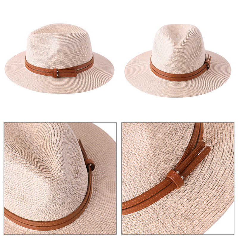 Ljetni šeširi za žene Muškarci Puni slamnati panama šešir širokog oboda Ženski šešir za sunčanje za plažu Ležerni ručni šeširi na otvorenom UV zaštita