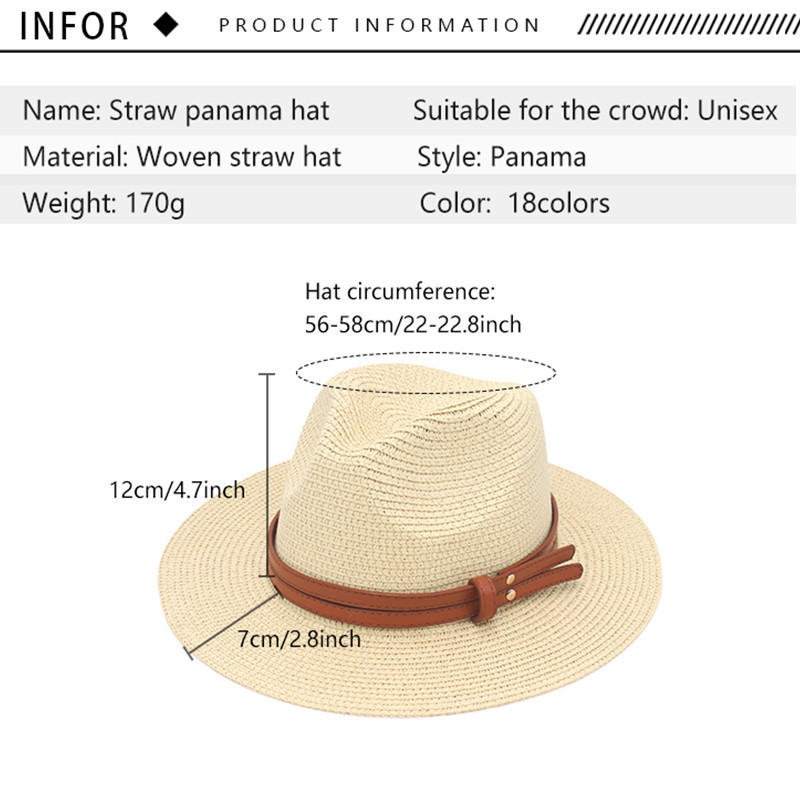 Ljetni šeširi za žene Muškarci Puni slamnati panama šešir širokog oboda Ženski šešir za sunčanje za plažu Ležerni ručni šeširi na otvorenom UV zaštita