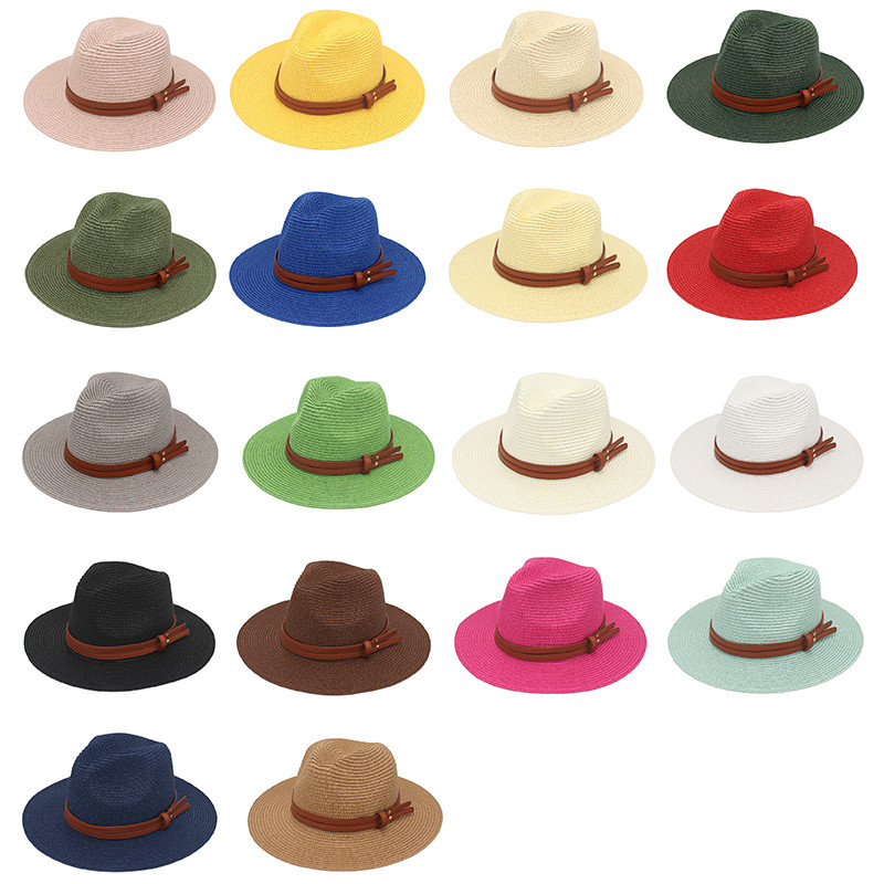 Ljetni šeširi za žene Muškarci Puni slamnati panama šešir širokog oboda Ženski šešir za sunčanje za plažu Ležerni ručni šeširi na otvorenom UV zaštita