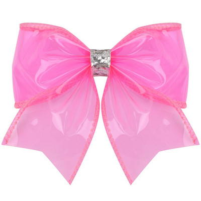 namama 4" fundite plastic cheer fundă de păr cu agrafe agrafe de păr din PVC fundite impermeabile ace de păr pentru fete funde de păr drăguță agrafă de păr