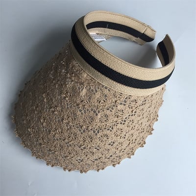 2019 noi șepci cu viziere pentru femei DIY șapcă de vară cu model de flori din dantelă ocazional pălărie umbră pălărie goală pentru plajă pălării de soare pentru femei