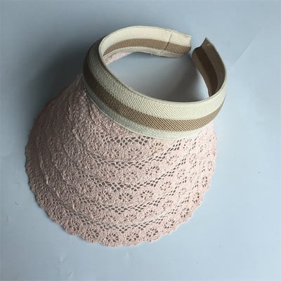 2019 noi șepci cu viziere pentru femei DIY șapcă de vară cu model de flori din dantelă ocazional pălărie umbră pălărie goală pentru plajă pălării de soare pentru femei