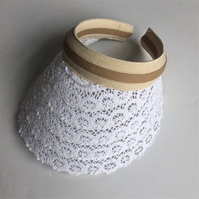 2019 noi șepci cu viziere pentru femei DIY șapcă de vară cu model de flori din dantelă ocazional pălărie umbră pălărie goală pentru plajă pălării de soare pentru femei