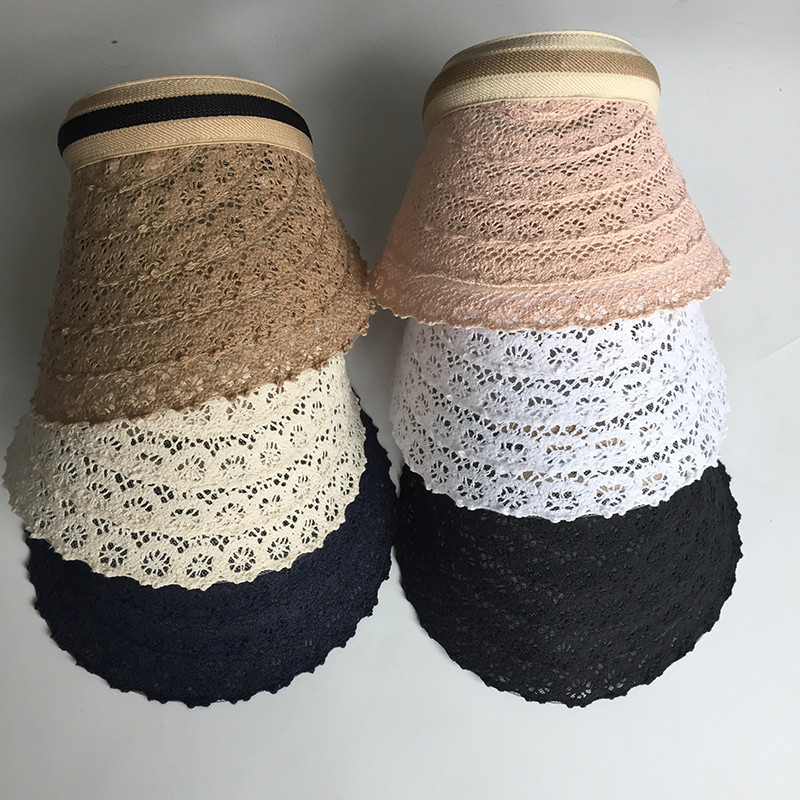 2019 noi șepci cu viziere pentru femei DIY șapcă de vară cu model de flori din dantelă ocazional pălărie umbră pălărie goală pentru plajă pălării de soare pentru femei