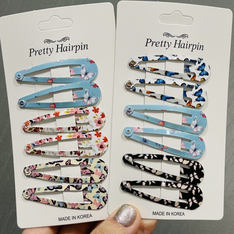 6 buc/set coreean fluture Wave Point Floare BB agrafe de păr pentru copii bebeluși agrafă de păr Tochiuță accesorii de păr pentru fete