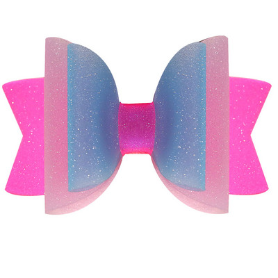 ncmama 3 inch funde cu coadă de pește cu jeleu Funde de păr impermeabile de vară Arce drăguțe de păr pentru fete Mini fundă de culoare solidă pentru copii