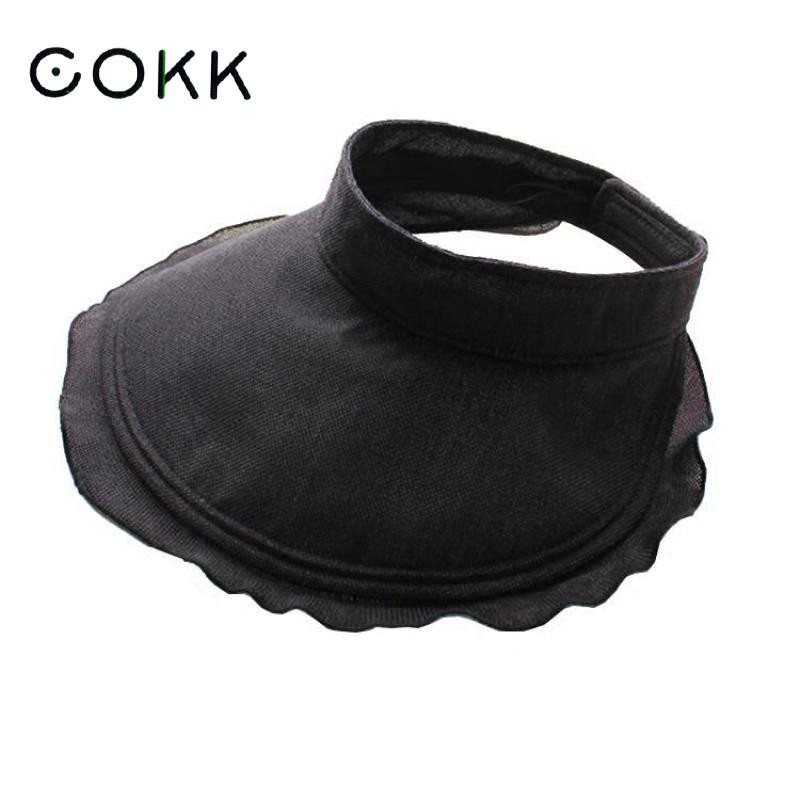 COKK Ljetne kape za žene Sklopivi prazan vrh za zaštitu od sunca Šešir za zaštitu od sunca Ženski šešir za plažu s UV zaštitom Vizir Chapeau Femme Novo