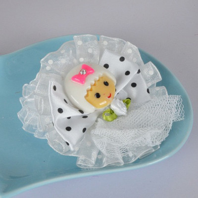 2gab 2016 Newly Arrival imitācija pērļu tills šifons mākslīgie ziedi Elegant Magic white flower Matu kraukšķīgi Aksesuāri