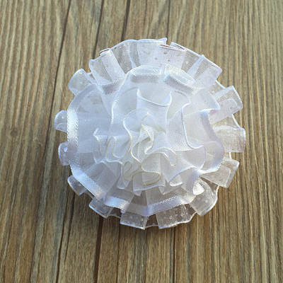 2gab 2016 Newly Arrival imitācija pērļu tills šifons mākslīgie ziedi Elegant Magic white flower Matu kraukšķīgi Aksesuāri