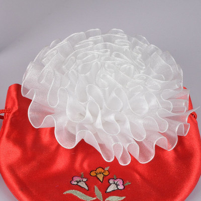 2gab 2016 Newly Arrival imitācija pērļu tills šifons mākslīgie ziedi Elegant Magic white flower Matu kraukšķīgi Aksesuāri