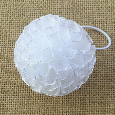 2gab 2016 Newly Arrival imitācija pērļu tills šifons mākslīgie ziedi Elegant Magic white flower Matu kraukšķīgi Aksesuāri