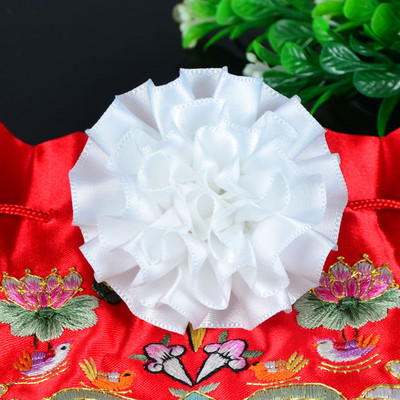 2gab 2016 Newly Arrival imitācija pērļu tills šifons mākslīgie ziedi Elegant Magic white flower Matu kraukšķīgi Aksesuāri