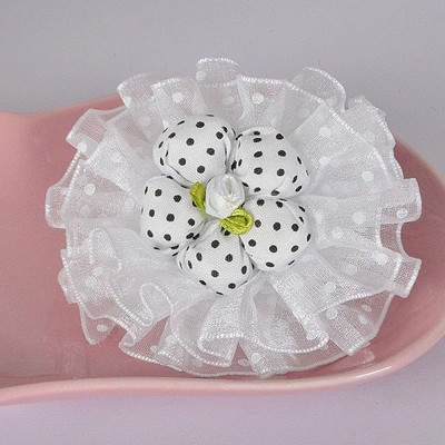 2gab 2016 Newly Arrival imitācija pērļu tills šifons mākslīgie ziedi Elegant Magic white flower Matu kraukšķīgi Aksesuāri