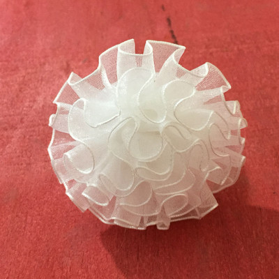 2gab 2016 Newly Arrival imitācija pērļu tills šifons mākslīgie ziedi Elegant Magic white flower Matu kraukšķīgi Aksesuāri